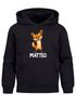Kinder Hoodie Jungen Mädchen – personalisierter Fuchs Pullover mit süßem Fuchs Motiv und eigenem Namen – Geschenk zum Geburtstag, Tiermotiv Pullover für Kinder SpecialMe®preview