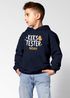 Kinder Hoodie Jungen mit Namen Design Kekstester Cookie Monster personalisierte Kapuzenpulli Spruch Lustig Jungengeschenke Moonworks®preview