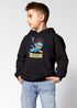 Kinder Hoodie Jungen mit Namen Geschenk Schwimmen Tauchen personalisiert Jungengeschenke Kapuzenpullover Grafik Print Comic Stil Moonworks®preview