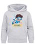 Kinder Hoodie Jungen mit Namen Geschenk Schwimmen Tauchen personalisiert Jungengeschenke Kapuzenpullover Grafik Print Comic Stil Moonworks®preview