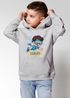 Kinder Hoodie Jungen mit Namen Geschenk Schwimmen Tauchen personalisiert Jungengeschenke Kapuzenpullover Grafik Print Comic Stil Moonworks®preview