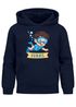 Kinder Hoodie Jungen mit Namen Geschenk Schwimmen Tauchen personalisiert Jungengeschenke Kapuzenpullover Grafik Print Comic Stil Moonworks®preview