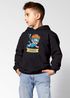 Kinder Hoodie Jungen mit Namen Geschenk Schwimmen Tauchen personalisiert Jungengeschenke Kapuzenpullover Grafik Print Comic Stil Moonworks®preview