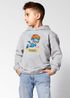 Kinder Hoodie Jungen mit Namen Geschenk Schwimmen Tauchen personalisiert Jungengeschenke Kapuzenpullover Grafik Print Comic Stil Moonworks®preview