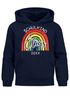 Kinder Hoodie Jungen Schulkind 2025 personalisierte Geschenke zur Einschulung Regenbogen mit Namen und Jahreszahl SpecialMe®preview