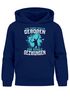 Kinder Hoodie Jungen Tennis Sport Hobby Spruch Zur Schule gezwungen Geschenk Tennisspieler Moonworks®preview