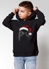 Kinder Hoodie Jungen Weihnnachten Santa Katze Xmas Outfit Lustig Aufdruclk Tiermotiv Moonworks®preview