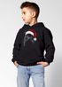 Kinder Hoodie Jungen Weihnnachten Santa Katze Xmas Outfit Lustig Aufdruclk Tiermotiv Moonworks®preview