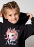 Kinder Hoodie Mädchen Einhorn Wunschname personalisierte Mädchengeschenke mit Namen SpecialMe®preview