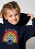 Kinder Hoodie Mädchen Einschulung personalisierte Geschenke zur Einschulung Schulkind 2026 Name Aquarell Regenbogen SpecialMe®preview
