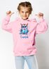 Kinder Hoodie Mädchen Eule Fuchs Hobby Lesen Malen personalisiert Wunschname Geschenk Leseratte Bücherwurm SpecialMe®preview