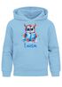 Kinder Hoodie Mädchen Eule Fuchs Hobby Lesen Malen personalisiert Wunschname Geschenk Leseratte Bücherwurm SpecialMe®preview