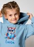 Kinder Hoodie Mädchen Eule Fuchs Hobby Lesen Malen personalisiert Wunschname Geschenk Leseratte Bücherwurm SpecialMe®preview