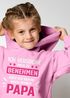 Kinder Hoodie Mädchen Komme nach meinem Papa Spruch Lustig Kapuzenpulli Bedruckt Moonworks®preview