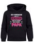 Kinder Hoodie Mädchen Komme nach meinem Papa Spruch Lustig Kapuzenpulli Bedruckt Moonworks®preview