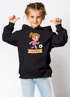 Kinder Hoodie Mädchen mit Namen personalisiert | Fußball Design | Grafik Print Comic Stil | Namensgeschenk Hobby Sport Geschenk Fußballer Moonworks®preview