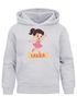 Kinder Hoodie Mädchen mit Namen undFußball Design | Grafik Print im Comicstil| Mädchengeschenk personalisiert Moonworks®preview