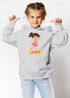Kinder Hoodie Mädchen mit Namen undFußball Design | Grafik Print im Comicstil| Mädchengeschenk personalisiert Moonworks®preview