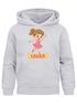 Kinder Hoodie Mädchen mit Namen undFußball Design | Grafik Print im Comicstil| Mädchengeschenk personalisiert Moonworks®preview