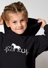 Kinder Hoodie Mädchen Pferde Print Aufdruck Mädchengeschenke Reiterin Pferdeliebhaber Pferdemädchen SpecialMe®preview