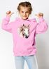 Kinder Hoodie Mädchen Pferdekopf mit Blumen Mädchengeschenke Pferde Print Aufdruck SpecialMe®preview