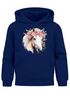 Kinder Hoodie Mädchen Pferdekopf mit Blumen Mädchengeschenke Pferde Print Aufdruck SpecialMe®preview