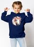 Kinder Hoodie Mädchen Pferdekopf mit Blumen Mädchengeschenke Pferde Print Aufdruck SpecialMe®preview