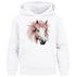 Kinder Hoodie Mädchen Pferdekopf mit Blumen Mädchengeschenke Pferde Print Aufdruck SpecialMe®preview