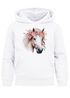 Kinder Hoodie Mädchen Pferdekopf mit Blumen Mädchengeschenke Pferde Print Aufdruck SpecialMe®preview