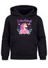 Kinder Hoodie Mädchen Schulkind 2025 Einhorn Blumen Einschulung Geschenke mit Einschulungsjahr personalisiert SpecialMe®preview