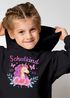 Kinder Hoodie Mädchen Schulkind 2025 Einhorn Blumen Einschulung Geschenke mit Einschulungsjahr personalisiert SpecialMe®preview