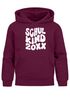 Kinder Hoodie Mädchen Schulkind 2025 personalisiert Typographie-Design mit Jahreszahl Mädchengeschenke Einschulung Moonworks®preview