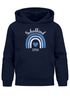 Kinder Hoodie Mädchen Schulkind 2025 Regenbogen Herz Einschulung Geschenk personalisiert mit Namen Errste Klasse SpecialMe®preview