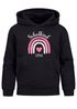 Kinder Hoodie Mädchen Schulkind 2025 Regenbogen Herz Einschulung Geschenk personalisiert mit Namen Errste Klasse SpecialMe®preview