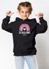 Kinder Hoodie Mädchen Schulkind 2025 Regenbogen Herz Einschulung Geschenk personalisiert mit Namen Errste Klasse SpecialMe®preview
