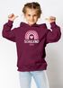 Kinder Hoodie Mädchen Schulkind 2025 Regenbogen Herz Einschulung Geschenk personalisiert mit Namen Errste Klasse SpecialMe®preview