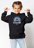 Kinder Hoodie Mädchen Schulkind 2025 Regenbogen Herz Einschulung Geschenk personalisiert mit Namen Errste Klasse SpecialMe®preview