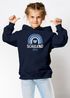 Kinder Hoodie Mädchen Schulkind 2025 Regenbogen Herz Einschulung Geschenk personalisiert mit Namen Errste Klasse SpecialMe®preview
