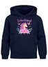 Kinder Hoodie Mädchen Schulkind 2026 Einhorn Blumen Einschulung Geschenke mit Einschulungsjahr personalisiert SpecialMe®preview