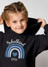 Kinder Hoodie Mädchen Schulkind 2026 Regenbogen Herz Einschulung Geschenk personalisiert mit Namen Errste Klasse SpecialMe®preview