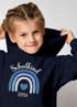 Kinder Hoodie Mädchen Schulkind 2026 Regenbogen Herz Einschulung Geschenk personalisiert mit Namen Errste Klasse SpecialMe®preview