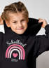 Kinder Hoodie Mädchen Schulkind 2026 Regenbogen Herz Einschulung Geschenk personalisiert mit Namen Errste Klasse SpecialMe®preview