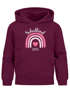 Kinder Hoodie Mädchen Schulkind 2026 Regenbogen Herz Einschulung Geschenk personalisiert mit Namen Errste Klasse SpecialMe®preview