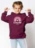 Kinder Hoodie Mädchen Schulkind 2026 Regenbogen Herz Einschulung Geschenk personalisiert mit Namen Errste Klasse SpecialMe®preview