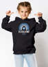 Kinder Hoodie Mädchen Schulkind 2026 Regenbogen Herz Einschulung Geschenk personalisiert mit Namen Errste Klasse SpecialMe®preview