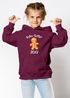 Kinder Hoodie Mädchen Weihnachtspullover Lebkuchenmann Schriftzug Kekstester Jahreszahl personalisierbar Weihnachtsoutfit Moonworks®preview