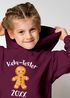 Kinder Hoodie Mädchen Weihnachtspullover Lebkuchenmann Schriftzug Kekstester Jahreszahl personalisierbar Weihnachtsoutfit Moonworks®preview