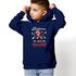 Kinder Hoodie Spruch Lustig Weihnachtsmann die waren alle unartig Weihnachtspullover Jungen Mädchen Weihnachtsoutfit Kinder Moonworks®preview