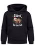 Kinder Hoodie Weihnachtspullover Faultier Spruch Slow Ho Ho Jungen Mädchen Weihnachtsoutfit Kinder Moonworks®preview
