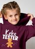 Kinder Hoodie Weihnachtspullover Mädchen Kekstester Lebkuchenmann Weihnachtsoutfit Lustig Kinder Moonworks®preview